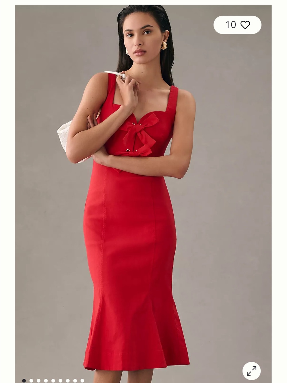 by Anthropologie Red Sweetheart Bow-Detail Sheath Dress - Picture 8 of 8